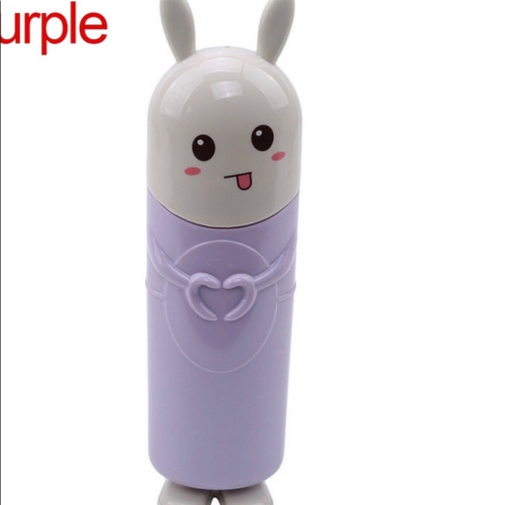 Toothbrush holder purple bunny